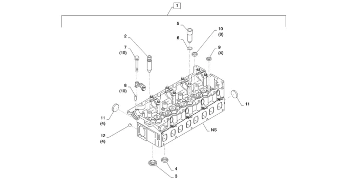 08-006(01)CYLINDER HEAD HINO J05E-SK235SR-2 SK235SRLC-2 SK235SR Kobelco Excavator Parts Number Electronic Catalog EPC Manuals