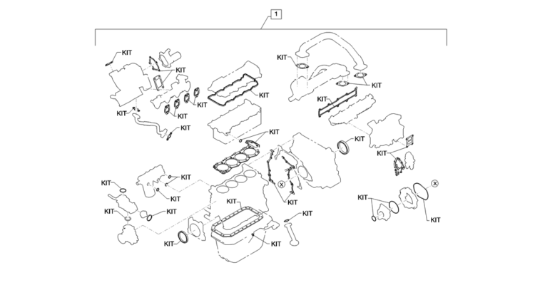 08-007(00)GASKET KIT (ENGINE OVERHAUL) HINO J05E-SK235SR-2 SK235SRLC-2 SK235SR Kobelco Excavator Parts Number Electronic Catalog EPC Manuals