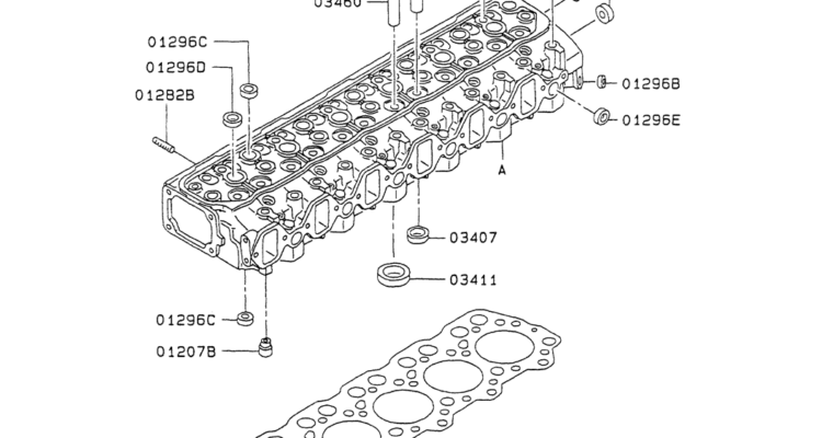 08 007CYLINDER HEAD Mitsubishi 6D34 Engine