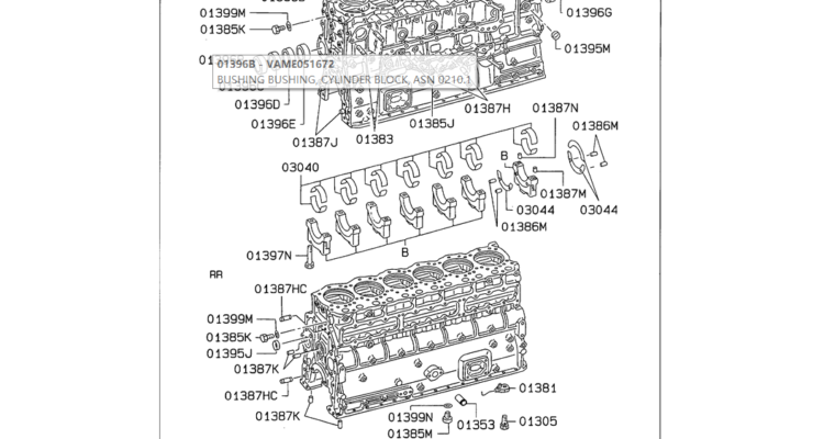 08 008 CYLINDER BLOCK Mitsubishi 6D24