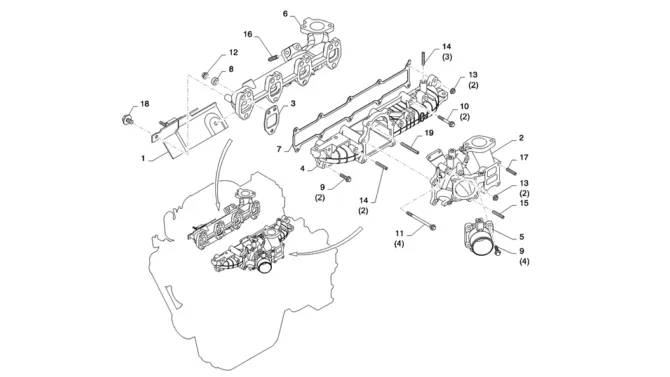 08-009(01)INTAKE AND EXHAUST SYSTEM HINO J05E-SK235SR-2 SK235SRLC-2 SK235SR Kobelco Excavator Parts Number Electronic Catalog EPC Manuals