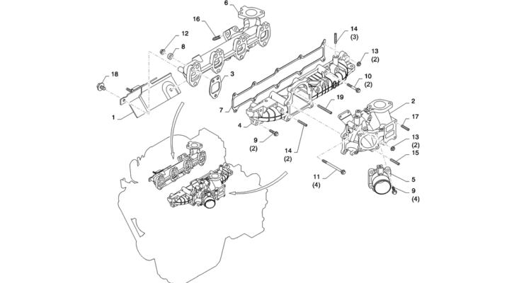 08-009(01)INTAKE AND EXHAUST SYSTEM HINO J05E-SK235SR-2 SK235SRLC-2 SK235SR Kobelco Excavator Parts Number Electronic Catalog EPC Manuals