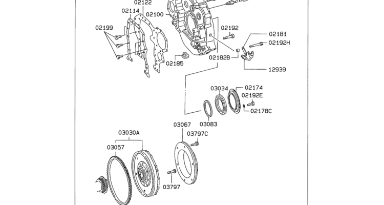 08 010(01) FLYWHEEL AND HOUSING Mitsubishi 6D24