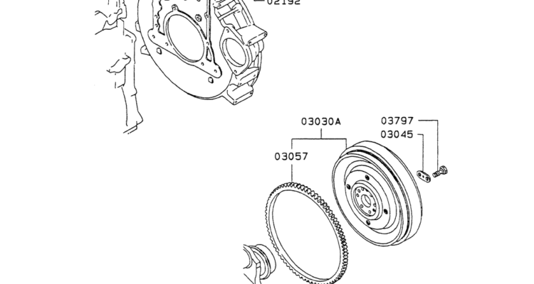 08 010FLYWHEEL & HOUSHING Mitsubishi 6D34 Engine