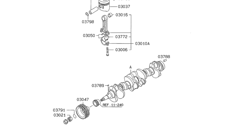08-011 PISTON, CONNROD AND CRANKSHAFT-SK200-6E SK210LC-6E SK200-6ES SK200LC-6E Kobelco Excavator Parts Number Electronic Catalog EPC Manuals