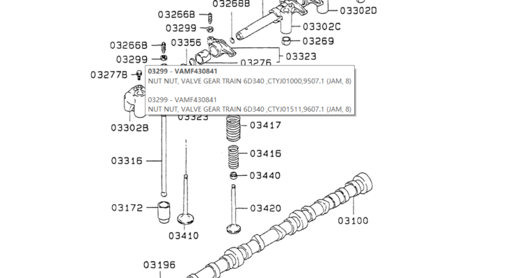 08-012CAMSHAFT & VALVE Mitsubishi 6D34 Engine -Kobelco SK200-3 SK200LC-5 SK200 Excavator Parts Number Electronic Catalog EPC Manuals
