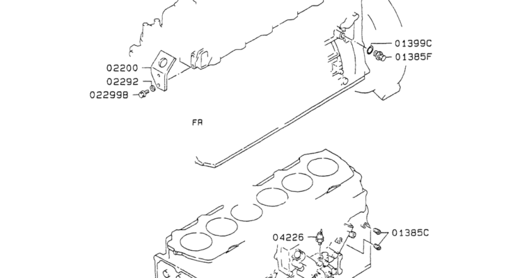 08 014ATTACHING PARTS Mitsubishi 6D34 Engine