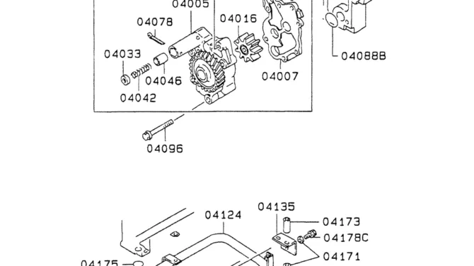 08-015OIL PUMP & STRAINER Mitsubishi 6D34 Engine- Kobelco SK200-3 SK200LC-5 SK200 Excavator Parts Number Electronic Catalog EPC Manuals