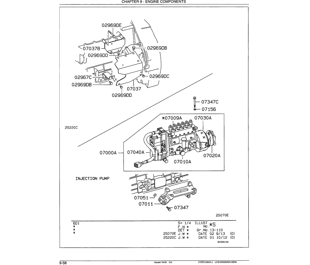 08-020(01) FUEL INJECTION PUMP Mitsubishi 6D16 Engine-SK330LC-6E SK330-6E SK350LC-6E Kobelco Excavator Parts Number Electronic Catalog EPC Manuals