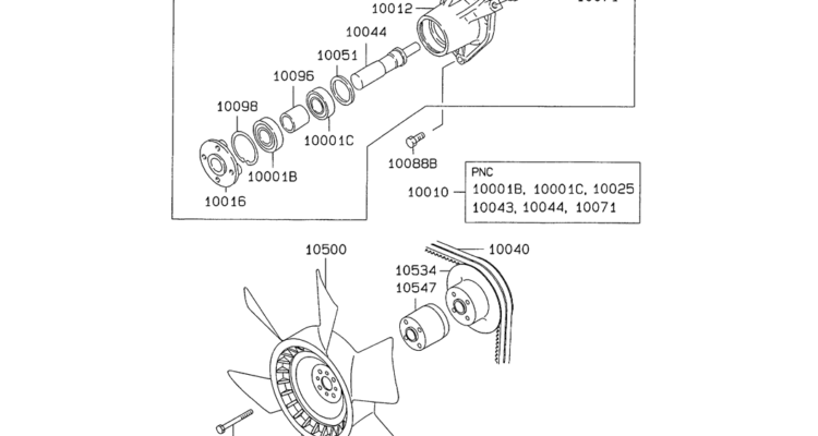 08-026 WATER PUMP AND FAN Mitsubishi 6D34 Emgine-SK200-6E SK210LC-6E SK200-6ES SK200LC-6E Kobelco Excavator Parts Number Electronic Catalog EPC Manuals