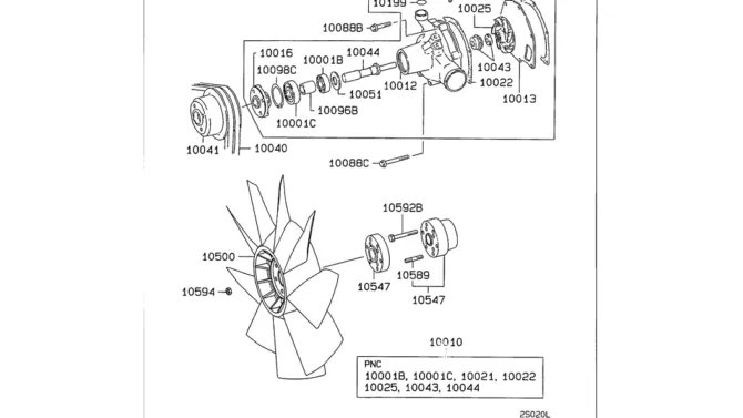 08-028 WATER PUMP AND FAN-SK330LC-6E SK330-6E SK350LC-6E Kobelco Excavator Parts Number Electronic Catalog EPC Manuals