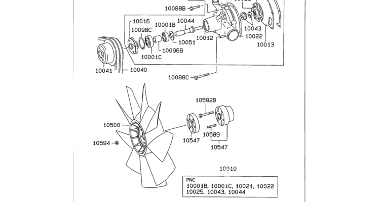 08-028 WATER PUMP AND FAN-SK330LC-6E SK330-6E SK350LC-6E Kobelco Excavator Parts Number Electronic Catalog EPC Manuals