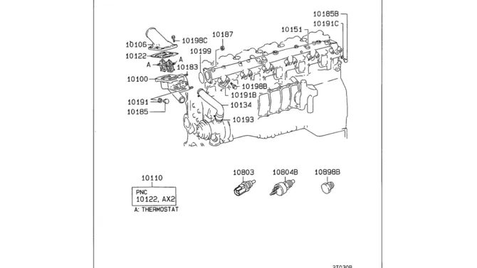08-029WATER PIPE AND THERMOSTAT-Kobelco SK480LC-6E SK480-6S SK480LC-6 SK450-6 Excavator Parts Number Electronic Catalog EPC Manuals
