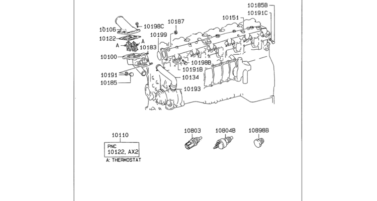 08-029WATER PIPE AND THERMOSTAT-Kobelco SK480LC-6E SK480-6S SK480LC-6 SK450-6 Excavator Parts Number Electronic Catalog EPC Manuals