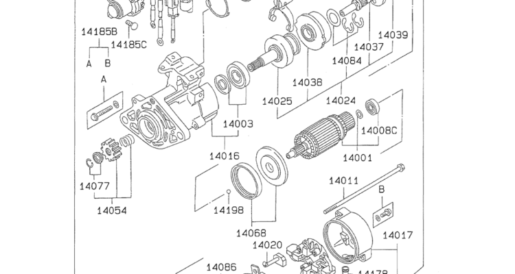 08 032(02) STARTER Mitsubishi 6D34 Emgine