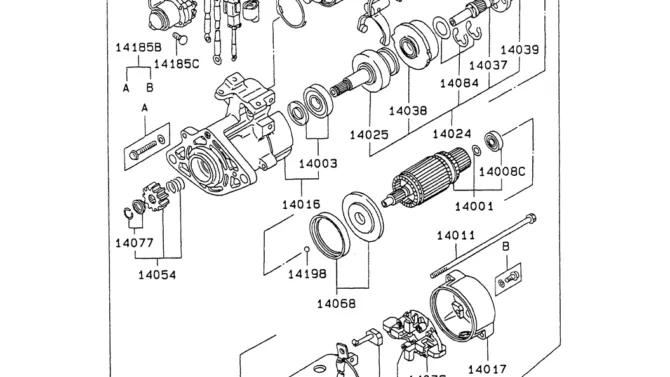 08-032(02)STARTER Mitsubishi 6D34 Engine-Kobelco SK200-3 SK200LC-5 SK200 Excavator Parts Number Electronic Catalog EPC Manuals