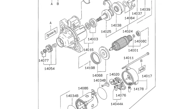08-035(02) STARTER Mitsubishi 6D16 Engine-SK330LC-6E SK330-6E SK350LC-6E Kobelco Excavator Parts Number Electronic Catalog EPC Manuals