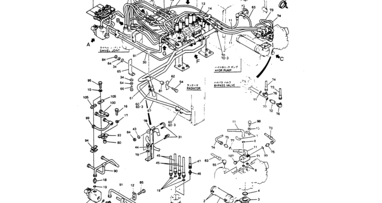 09-008(01) HYDR LINES, UPP-Kobelco SK220LC-3 SK250LC SK220-3 Excavator Parts Number Electronic Catalog EPC Manuals