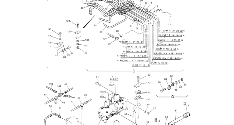 09-008(02) HYDR LINES, UPP-Kobelco SK220LC-3 SK250LC SK220-3 Excavator Parts Number Electronic Catalog EPC Manuals