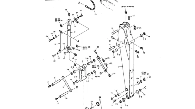 10-005 ARM ASSY, 3.66M P/N 24100J15110F1-Kobelco SK220LC-3 SK250LC SK220-3 Excavator Parts Number Electronic Catalog EPC Manuals