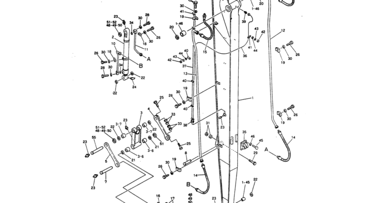 10-009 ARM ASSY, 6.8M (50FT LONG RANGE)-Kobelco SK220LC-3 SK250LC SK220-3 Excavator Parts Number Electronic Catalog EPC Manuals