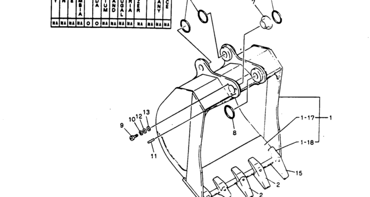 10 010 BUCKET ASSY, 0.55M³ (50FT LONG RANGE)