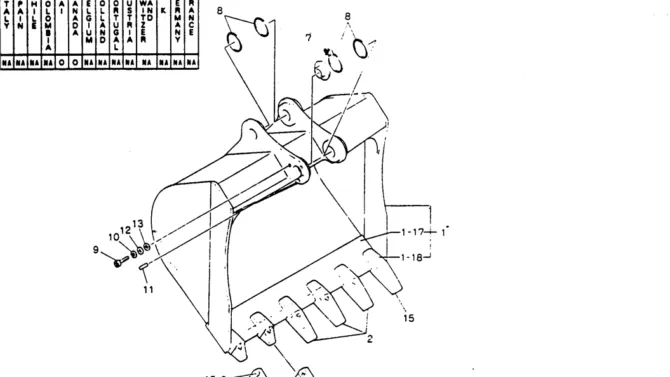 10-011 BUCKET ASSY, 0.65M³ (50FT LONG RANGE)-Kobelco SK220LC-3 SK250LC SK220-3 Excavator Parts Number Electronic Catalog EPC Manuals