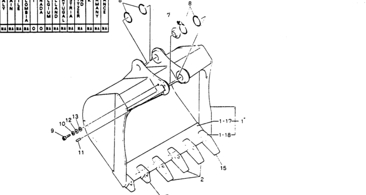 10-011 BUCKET ASSY, 0.65M³ (50FT LONG RANGE)-Kobelco SK220LC-3 SK250LC SK220-3 Excavator Parts Number Electronic Catalog EPC Manuals