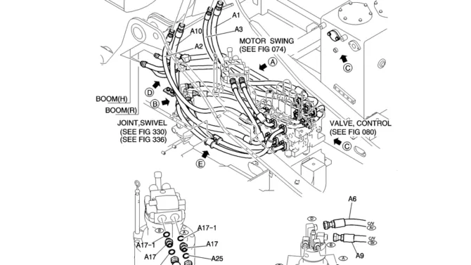 100-01-1 HYD LINES, UPP (MAIN)-Kobelco SK200-8 SK210LC-8 SK210D-8 Excavator Parts Number Electronic Catalog EPC Manuals