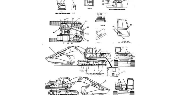 11-002(01) LABEL, NAME-PLATE P/N 24100J15197F1-Kobelco SK220LC-3 SK250LC SK220-3 Excavator Parts Number Electronic Catalog EPC Manuals