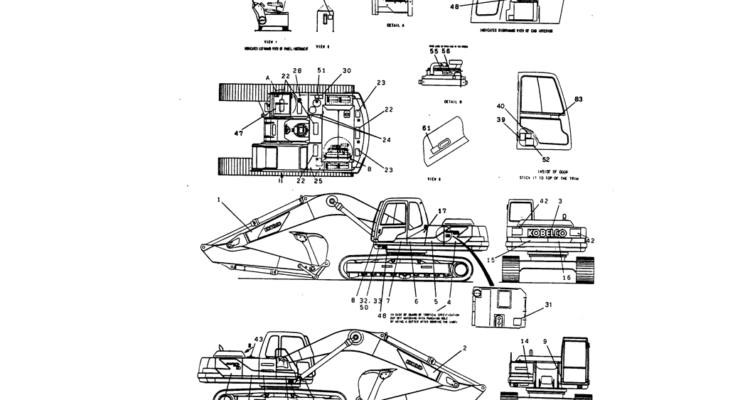 11-002(01) LABEL, NAME-PLATE P/N 24100J15197F1-Kobelco SK220LC-3 SK250LC SK220-3 Excavator Parts Number Electronic Catalog EPC Manuals