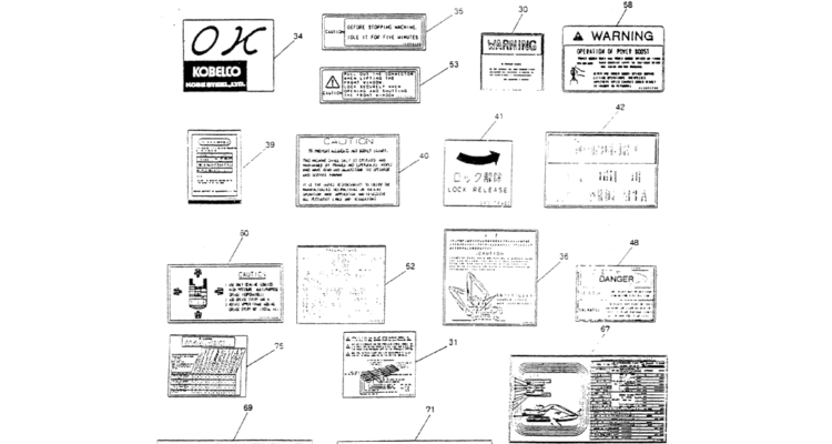 11-003(02) LABEL, NAME-PLATE P/N 24100J15197F2, F3, F4, F5-Kobelco SK220LC-3 SK250LC SK220-3 Excavator Parts Number Electronic Catalog EPC Manuals