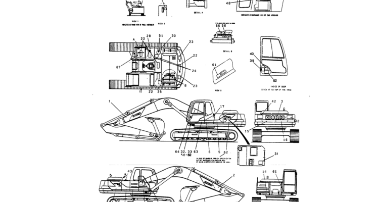 11-004(01) LABEL, NAME-PLATE P/N 24100J15197F6, F7, F7, F8, F9, F10, F11-Kobelco SK220LC-3 SK250LC SK220-3 Excavator Parts Number Electronic Catalog EPC Manuals