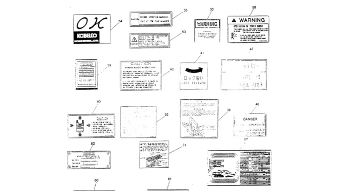 11-004(02) LABEL, NAME-PLATE P/N 24100J15197F6, F7, F8, F9, F10, F11-Kobelco SK220LC-3 SK250LC SK220-3 Excavator Parts Number Electronic Catalog EPC Manuals