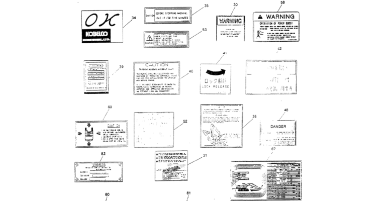 11-004(02) LABEL, NAME-PLATE P/N 24100J15197F6, F7, F8, F9, F10, F11-Kobelco SK220LC-3 SK250LC SK220-3 Excavator Parts Number Electronic Catalog EPC Manuals