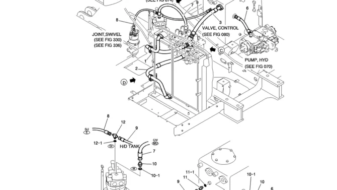 110-01-1 HYD LINES, RETURN-Kobelco SK200-8 SK210LC-8 SK210D-8 Excavator Parts Number Electronic Catalog EPC Manuals