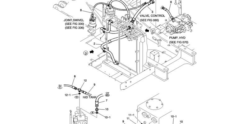 110-01-1 HYD LINES, RETURN-Kobelco SK200-8 SK210LC-8 SK210D-8 Excavator Parts Number Electronic Catalog EPC Manuals