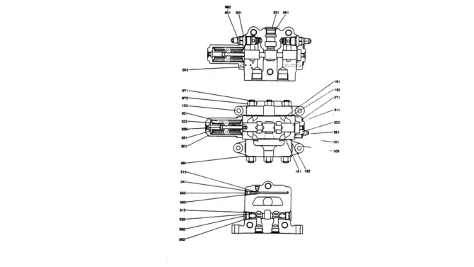 12-001 VALVE ASSY,CONTROL (NIBBLER AND BREAKER, L.M.N.)-Kobelco SK220LC-3 SK250LC SK220-3 Excavator Parts Number Electronic Catalog EPC Manuals