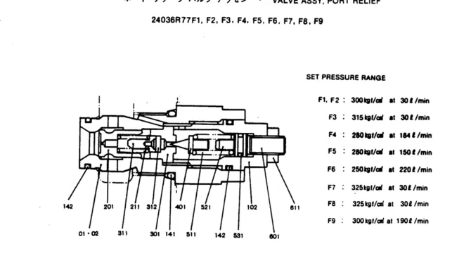 12-002 VALVE ASSY, PORT RELIEF-Kobelco SK220LC-3 SK250LC SK220-3 Excavator Parts Number Electronic Catalog EPC Manuals