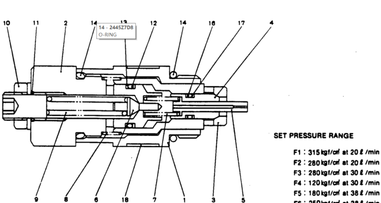 12-005 VALVE ASSY, OVERLOAD RELIEF-Kobelco SK220LC-3 SK250LC SK220-3 Excavator Parts Number Electronic Catalog EPC Manuals