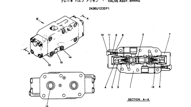 12-023 VALVE ASSY, BRAKE-Kobelco SK220LC-3 SK250LC SK220-3 Excavator Parts Number Electronic Catalog EPC Manuals