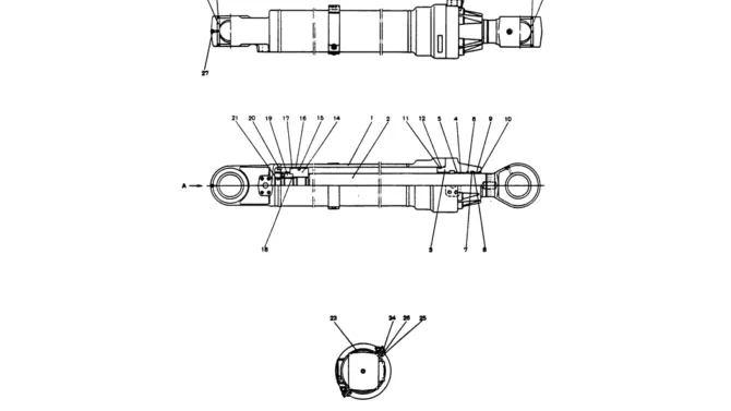 12-034 CYLINDER ASSY (BUCKET)-Kobelco SK220LC-3 SK250LC SK220-3 Excavator Parts Number Electronic Catalog EPC Manuals