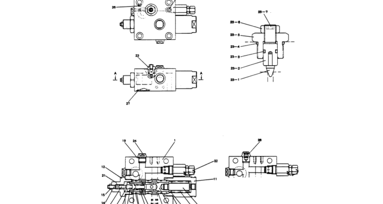 12-045 VALVE ASSY, HOLDING-Kobelco SK220LC-3 SK250LC SK220-3 Excavator Parts Number Electronic Catalog EPC Manuals