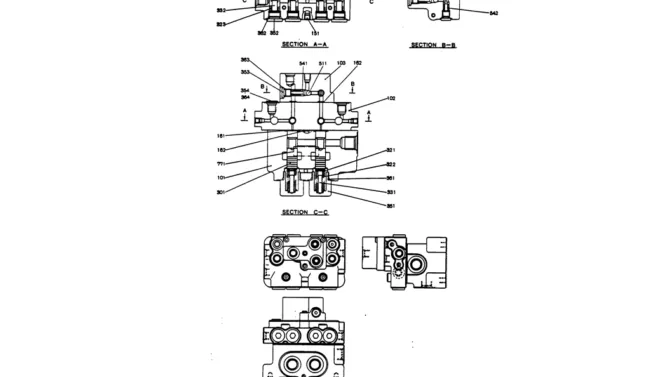 12-047 VALVE ASSY, BYPASS (INDEPENDENT TRAVEL) (2436U1444F1)-Kobelco SK220LC-3 SK250LC SK220-3 Excavator Parts Number Electronic Catalog EPC Manuals