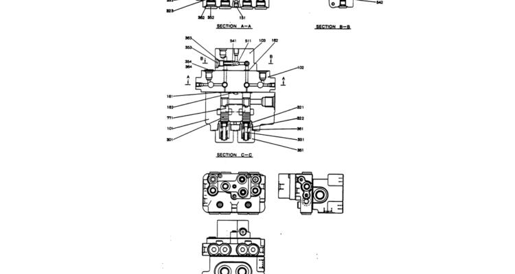 12-047 VALVE ASSY, BYPASS (INDEPENDENT TRAVEL) (2436U1444F1)-Kobelco SK220LC-3 SK250LC SK220-3 Excavator Parts Number Electronic Catalog EPC Manuals