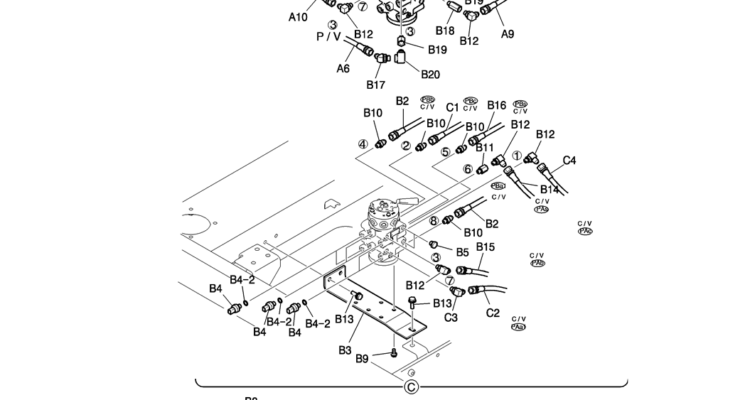 140-01-2-01 CONTROL LINES, REMOTE-Kobelco SK200-8 SK210LC-8 SK210D-8 Excavator Parts Number Electronic Catalog EPC Manuals