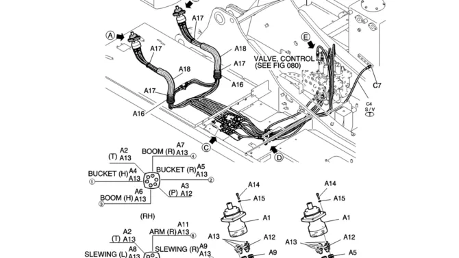 141-01-1 CONTROL LINES, REMOTE (WITHOUT MULTI LEVER)-Kobelco SK200-8 SK210LC-8 SK210D-8 Excavator Parts Number Electronic Catalog EPC Manuals