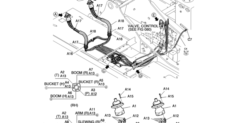 141-01-1 CONTROL LINES, REMOTE (WITHOUT MULTI LEVER)-Kobelco SK200-8 SK210LC-8 SK210D-8 Excavator Parts Number Electronic Catalog EPC Manuals