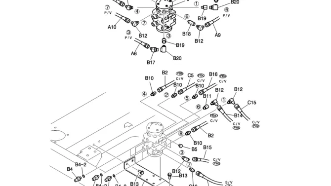 141-01-2-01 CONTROL LINES, REMOTE (WITHOUT MULTI LEVER)-Kobelco SK200-8 SK210LC-8 SK210D-8 Excavator Parts Number Electronic Catalog EPC Manuals