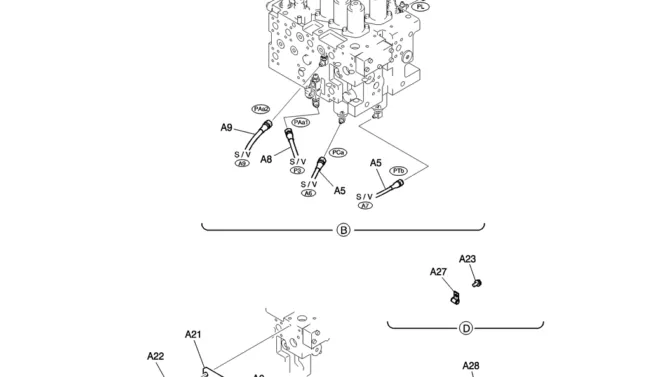 150-01-2 CONTROL LINES, VALVE-Kobelco SK200-8 SK210LC-8 SK210D-8 Excavator Parts Number Electronic Catalog EPC Manuals